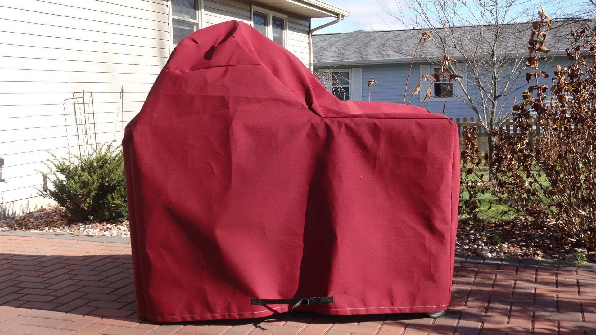 Red BGE Grill Cover