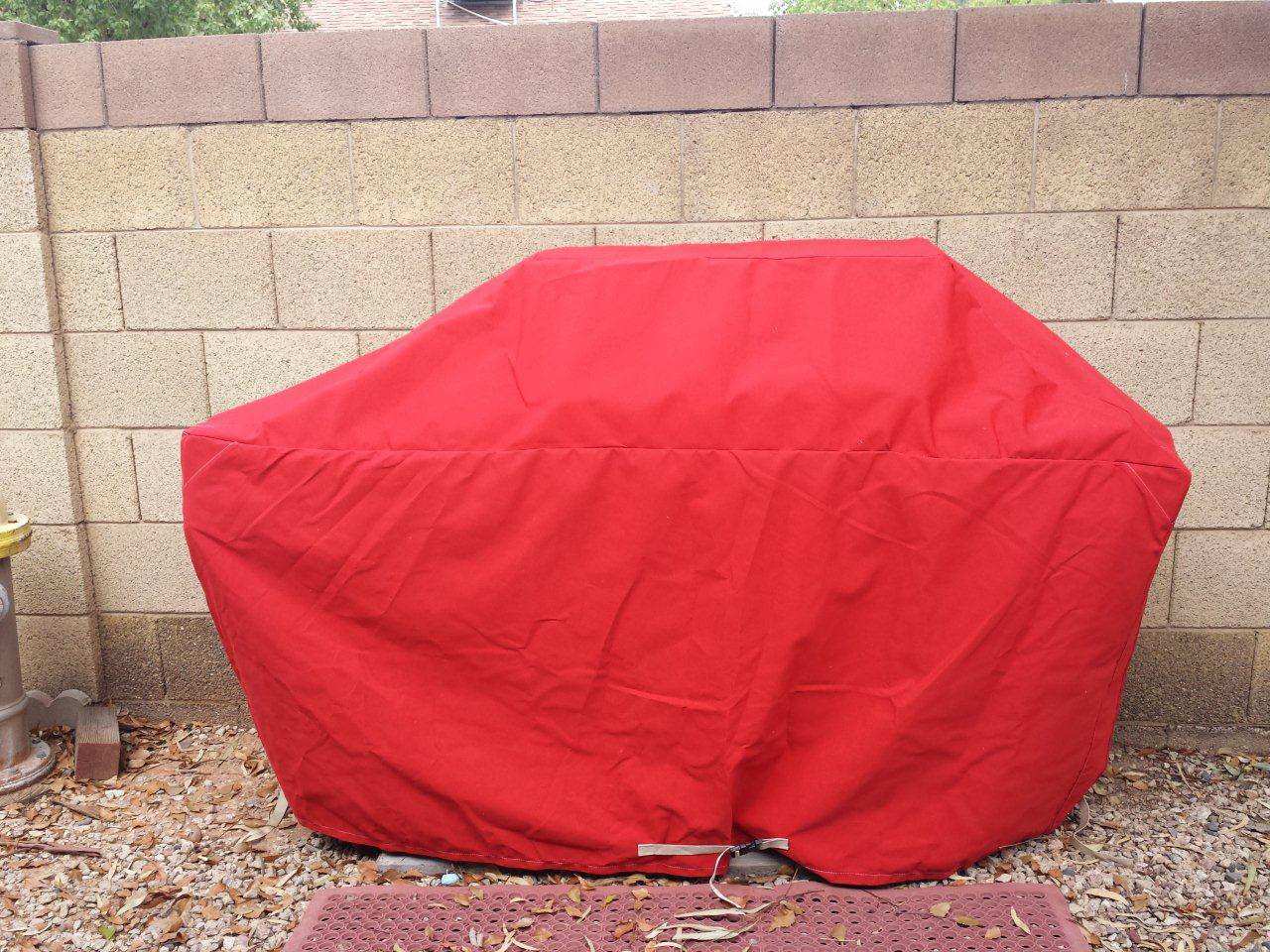 Red Custom Grill Cover