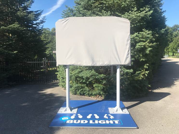 Custom Cover for signage at concert venue